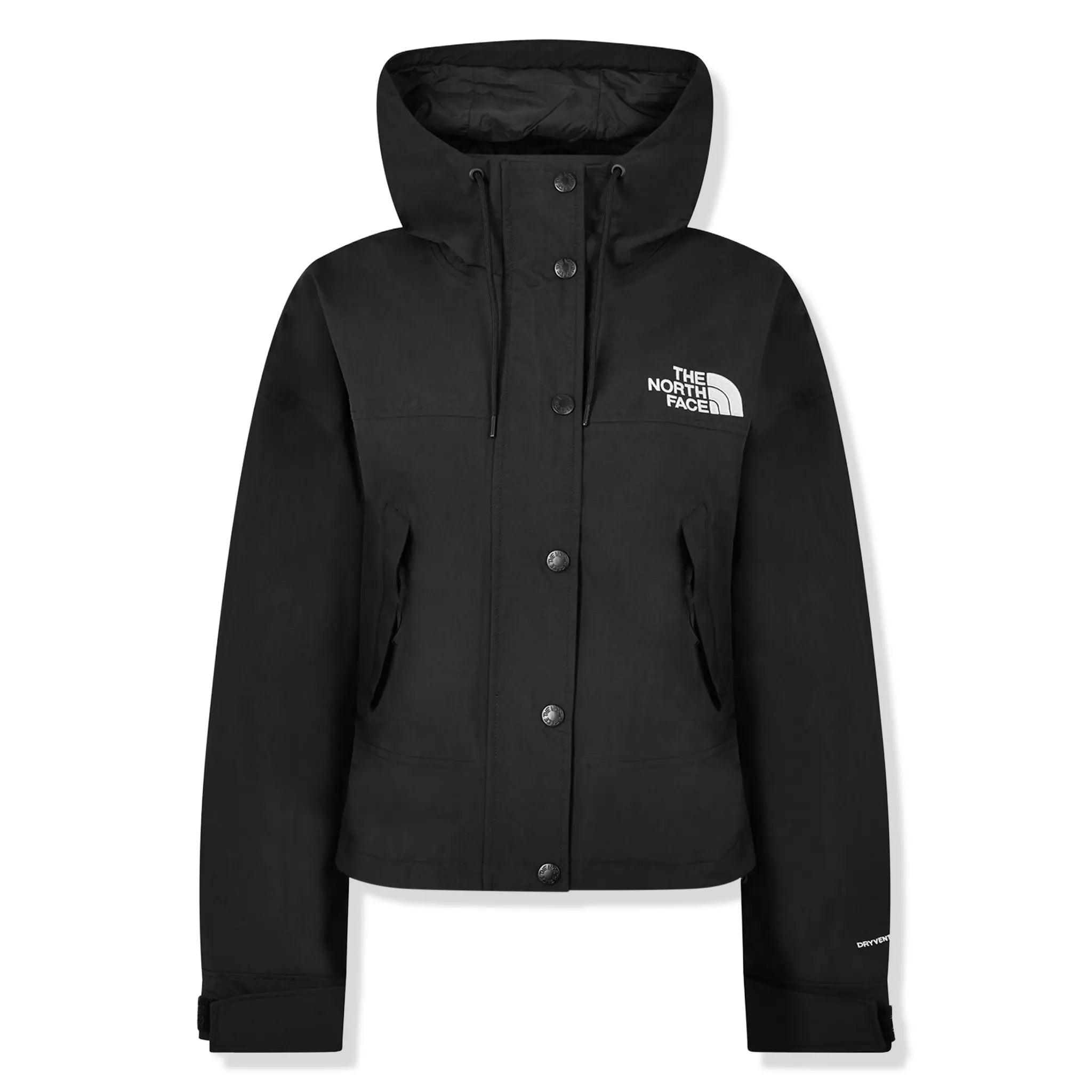 Front View of The North Face Mountain Short Black Jacket